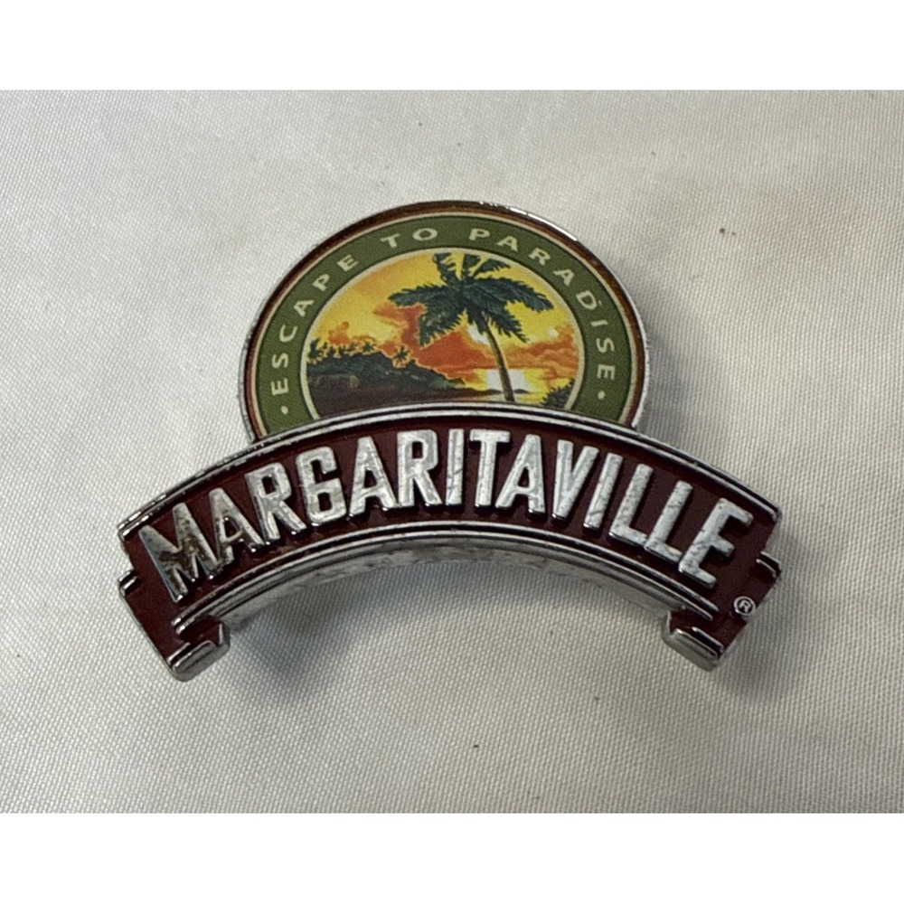 Margaritaville Escape to Paradise Frozen Concoction Metal Plate Logo Hat Emblem